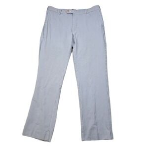 Peter Millar Crown Seersucker‎ Pants Mens 34x29 Blue Striped Performance Nylon